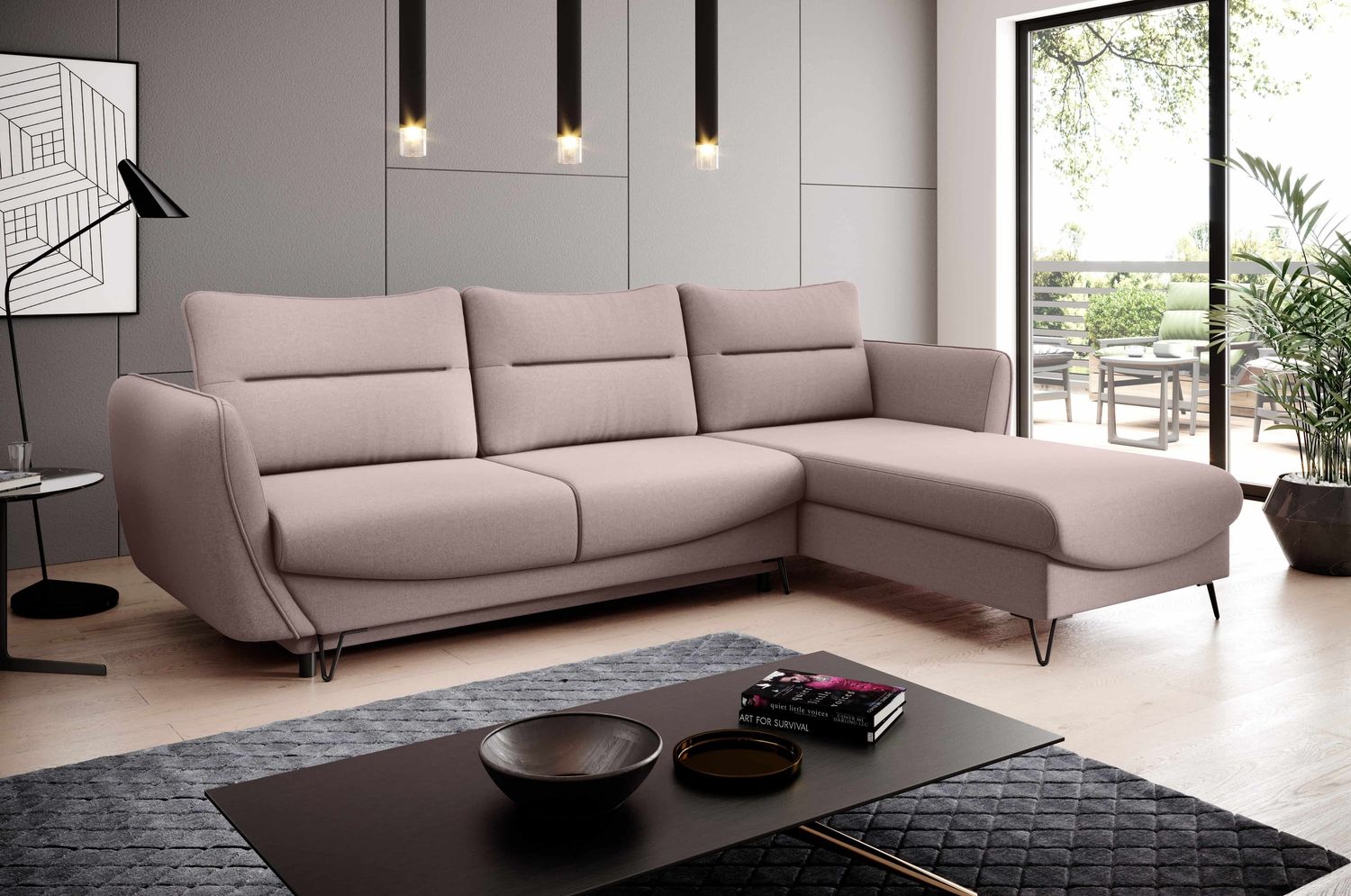 Salvatore Ecksofa mit Bettfunktion und Bettkasten – Zeitloses Design und hoher Komfort Bild 1