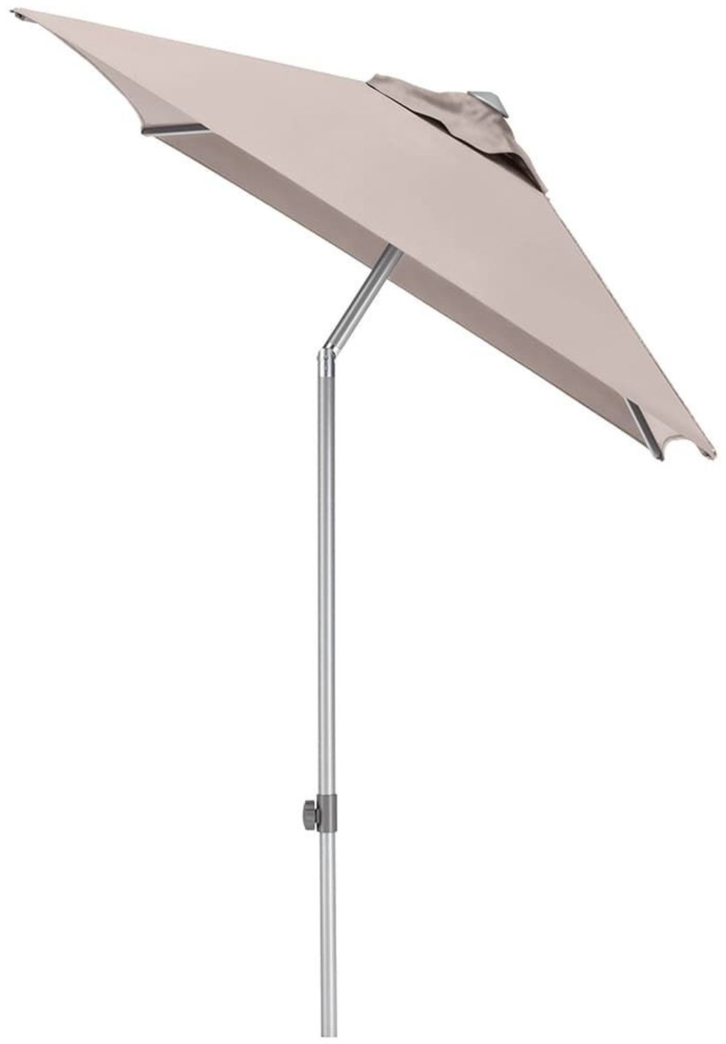 EASY PUSH Stockschirm, 150cm x 210 cm, UPF 50+, mit PU-Beschichtung silber / taupe Bild 1