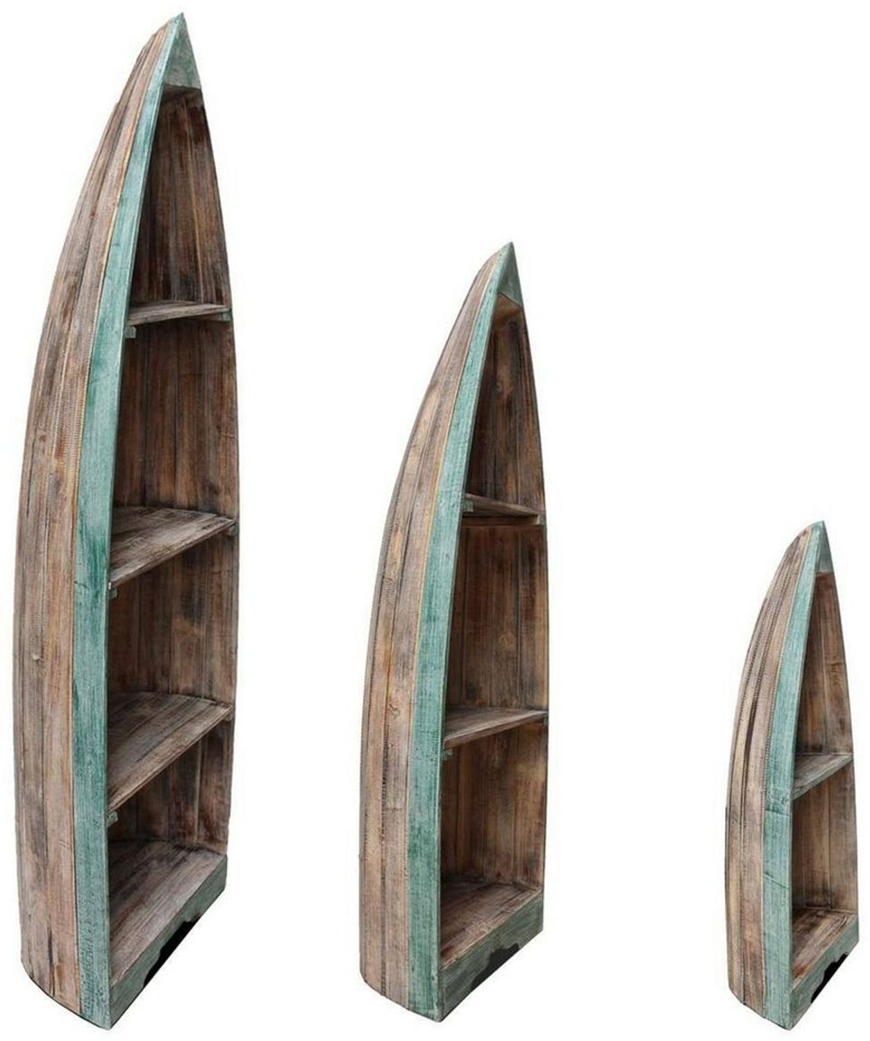 Oriental Galerie Standregal Bootsregal groß Nr 6 - braun grün Bild 1