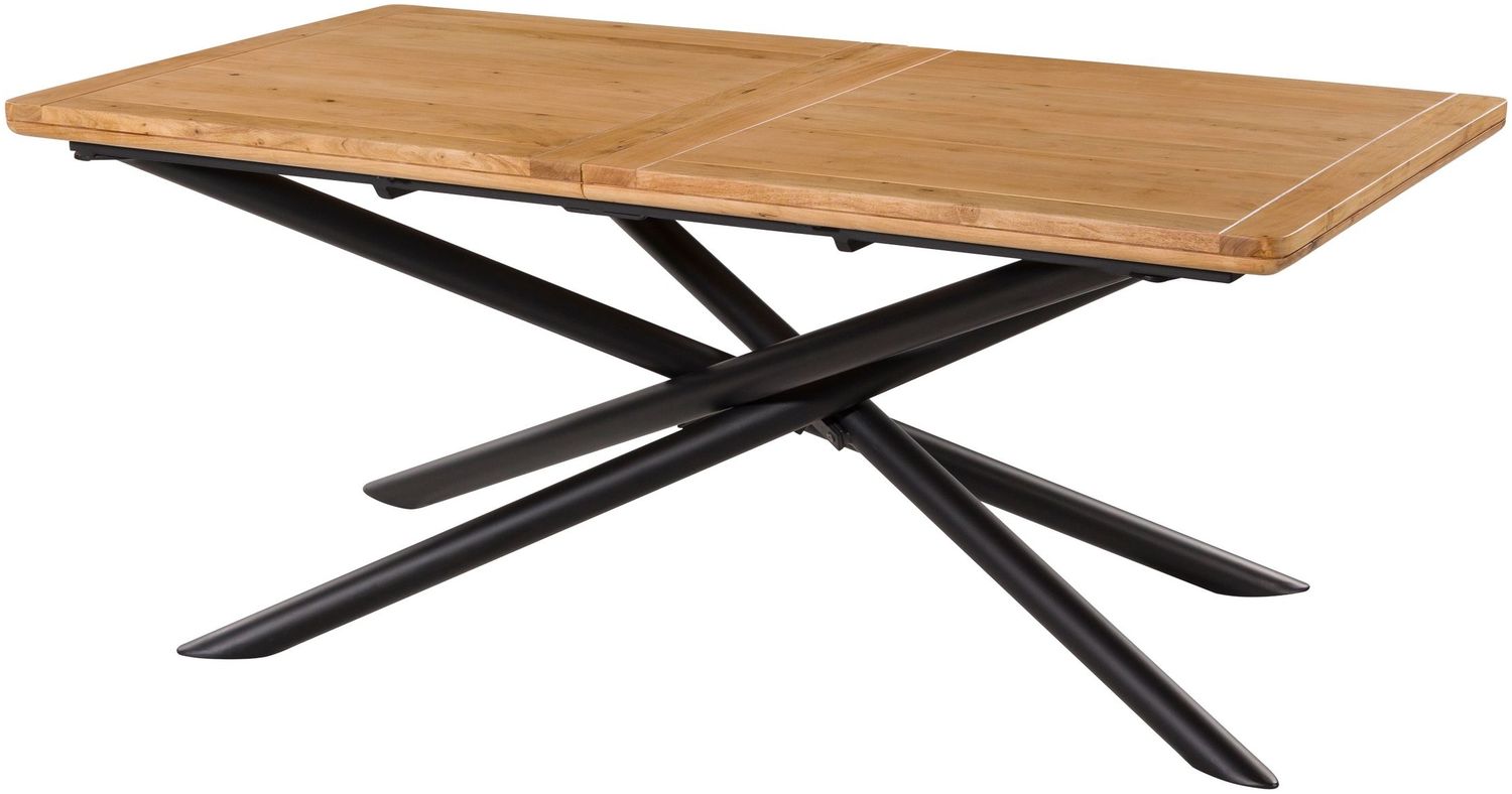 Esstisch ausziehbar 180-240x100x76 Akazie natur lackiert LONDON #101 Bild 1