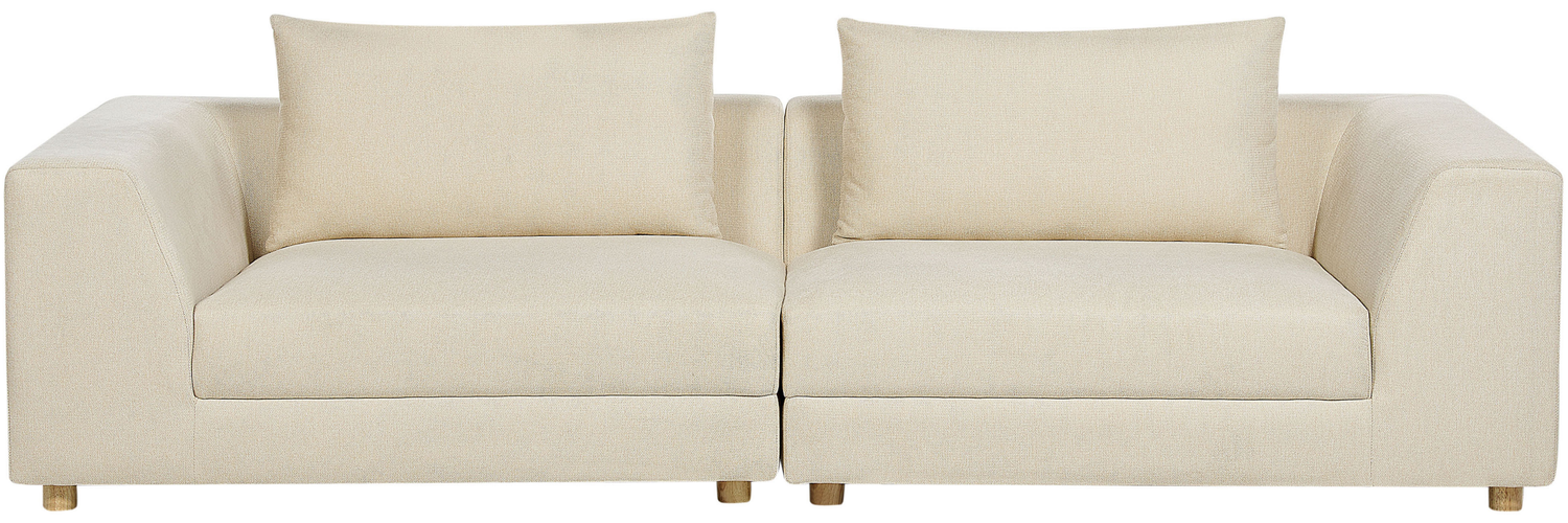 3-Sitzer Sofa sandbeige mit Kissen LERMON Bild 1