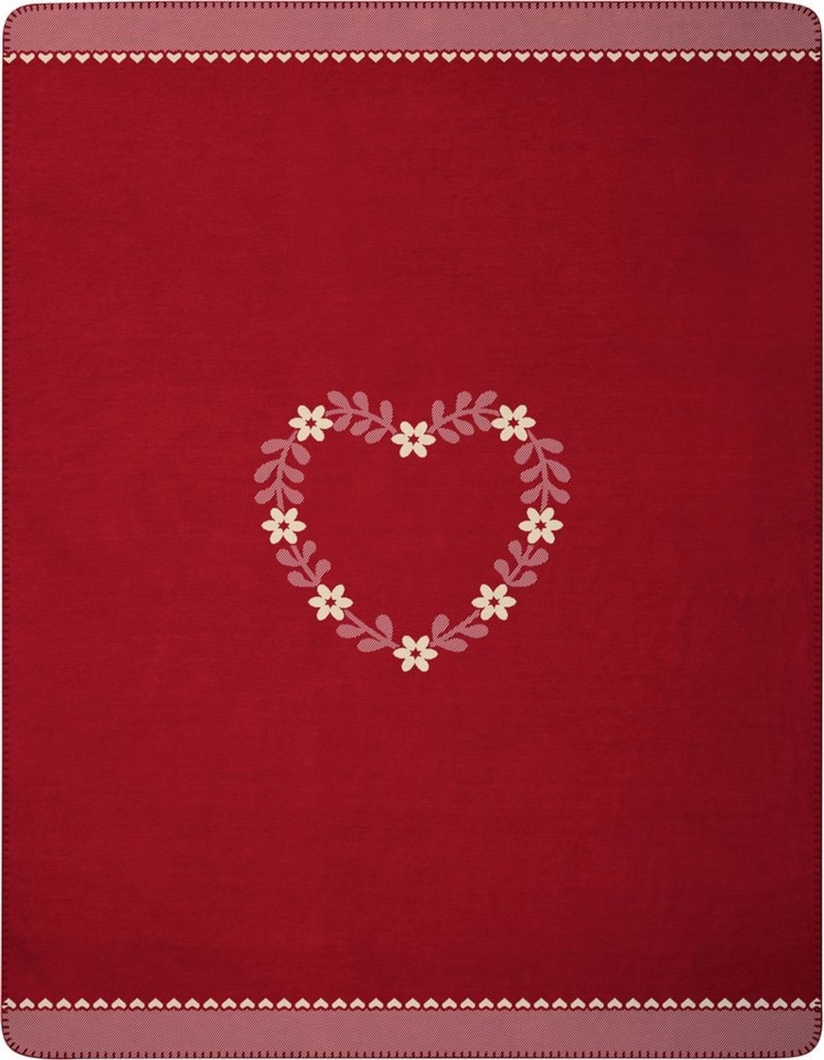 Wohndecke Wohndecke Heartwarming, Biederlack, im romantischen Design Bild 1