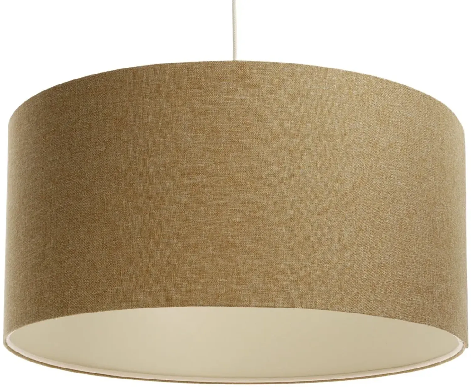 BPS Koncept 0E0-177-50 Hängeleuchte BOHO ELEGANT E27 1x40W Stoff strukturiert auf PVC-Kunststoff braun H:95cm Ø50cm dimmbar Bild 1