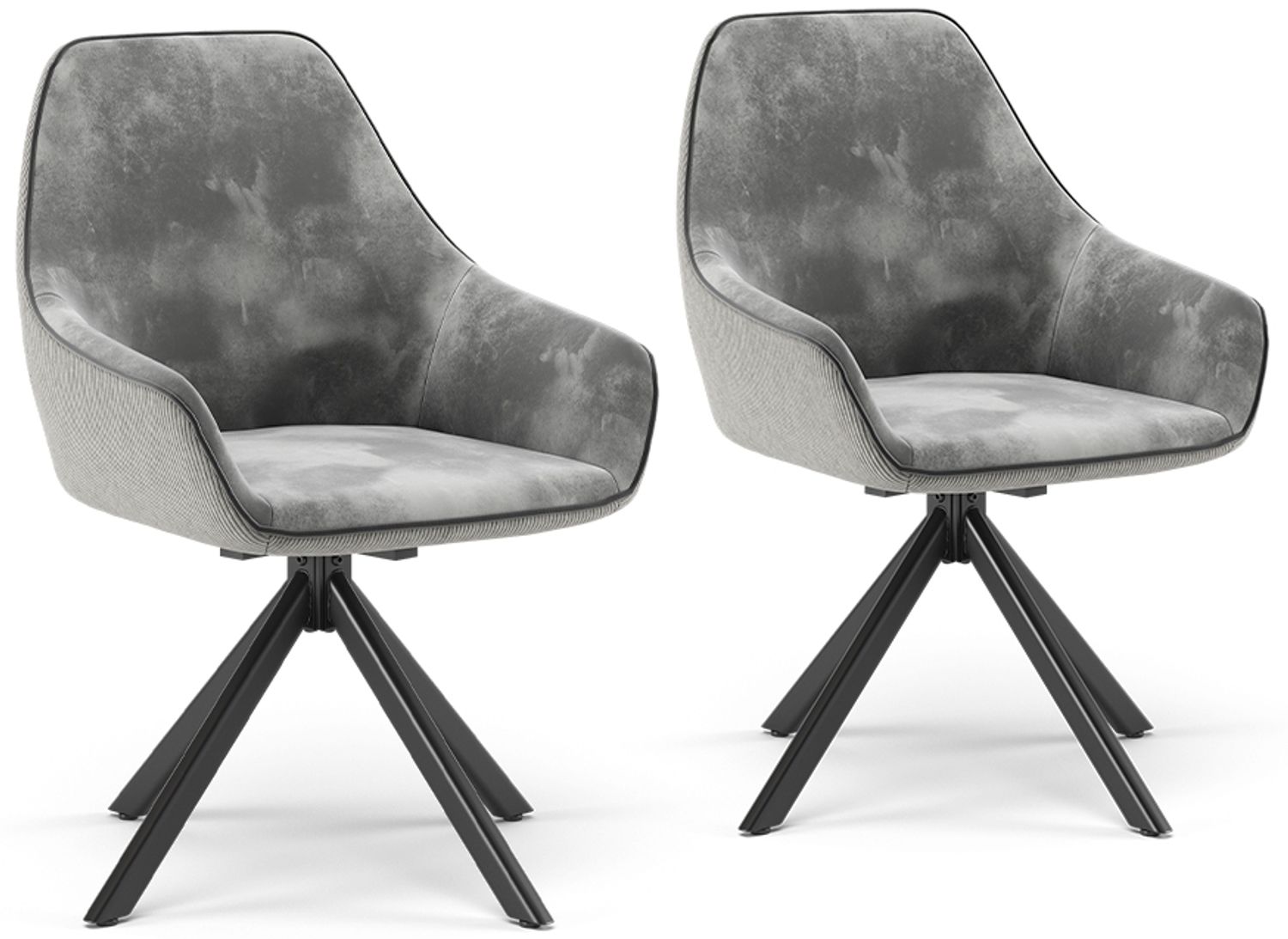 Loungesessel Eleganza Hellgrau 2er Set Vicco Bild 1