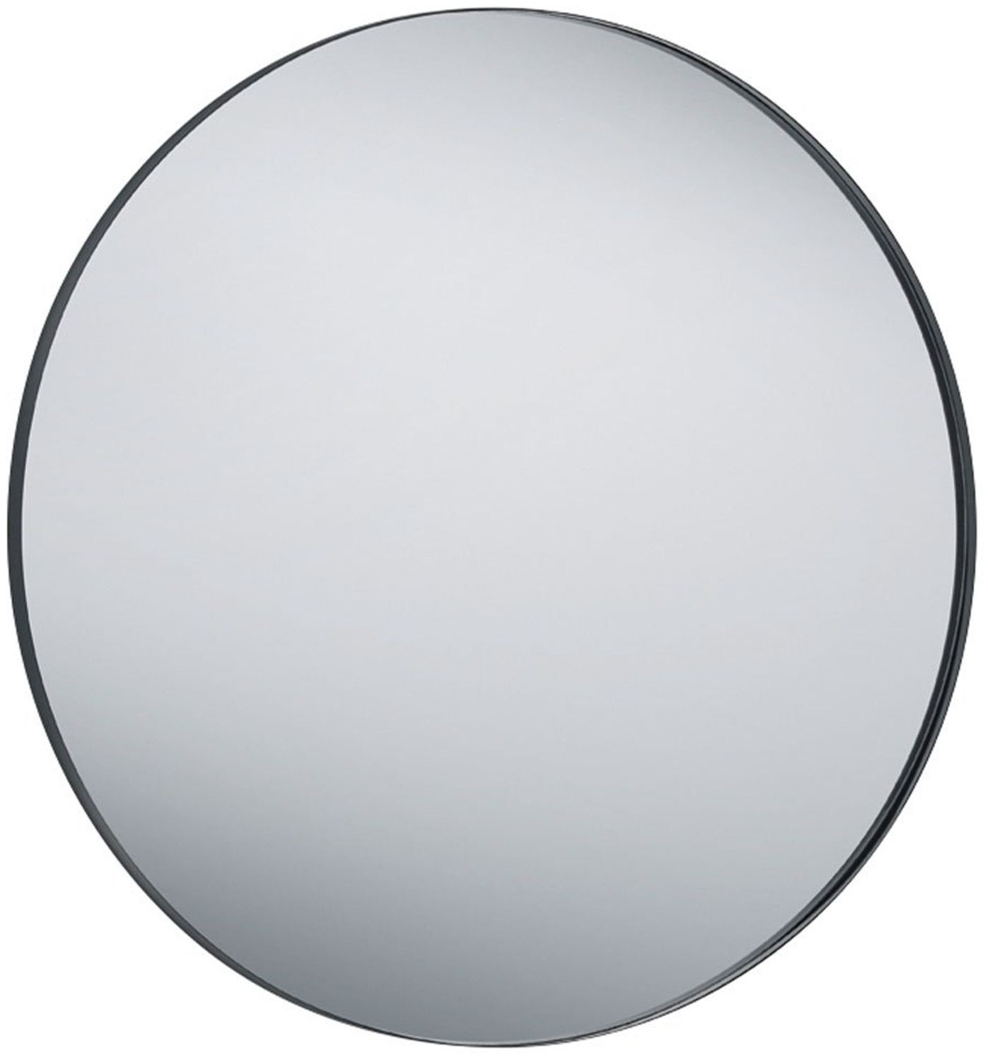 Rahmenspiegel Britta, Glas, Metall, Schwarz, Verspiegelt Bild 1