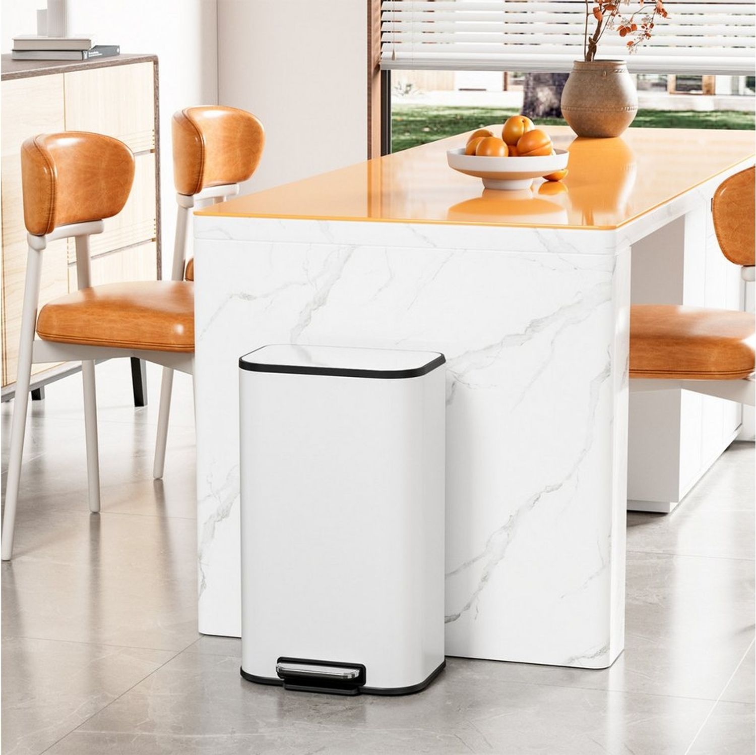TLGREEN Mülleimer aus Stahl,Tretmülleimer mit Soft-Close Deckel,Tretmülleimer für Küche, Badezimmer Bild 1