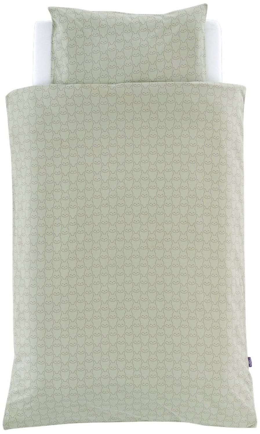 Träumeland Bettwäsche Jersey Kuschelhase grün 100/135 + 40/60 cm Bild 1