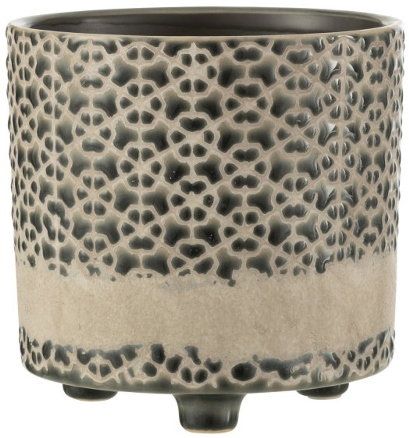 Übertopf Mosaik Keramik Grau/Blau Medium Bild 1