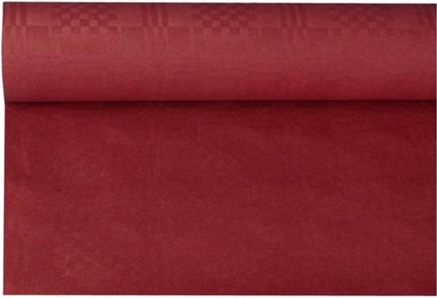 Papiertischtuch mit Damastprägung 8 m x 1,2 m bordeaux Bild 1