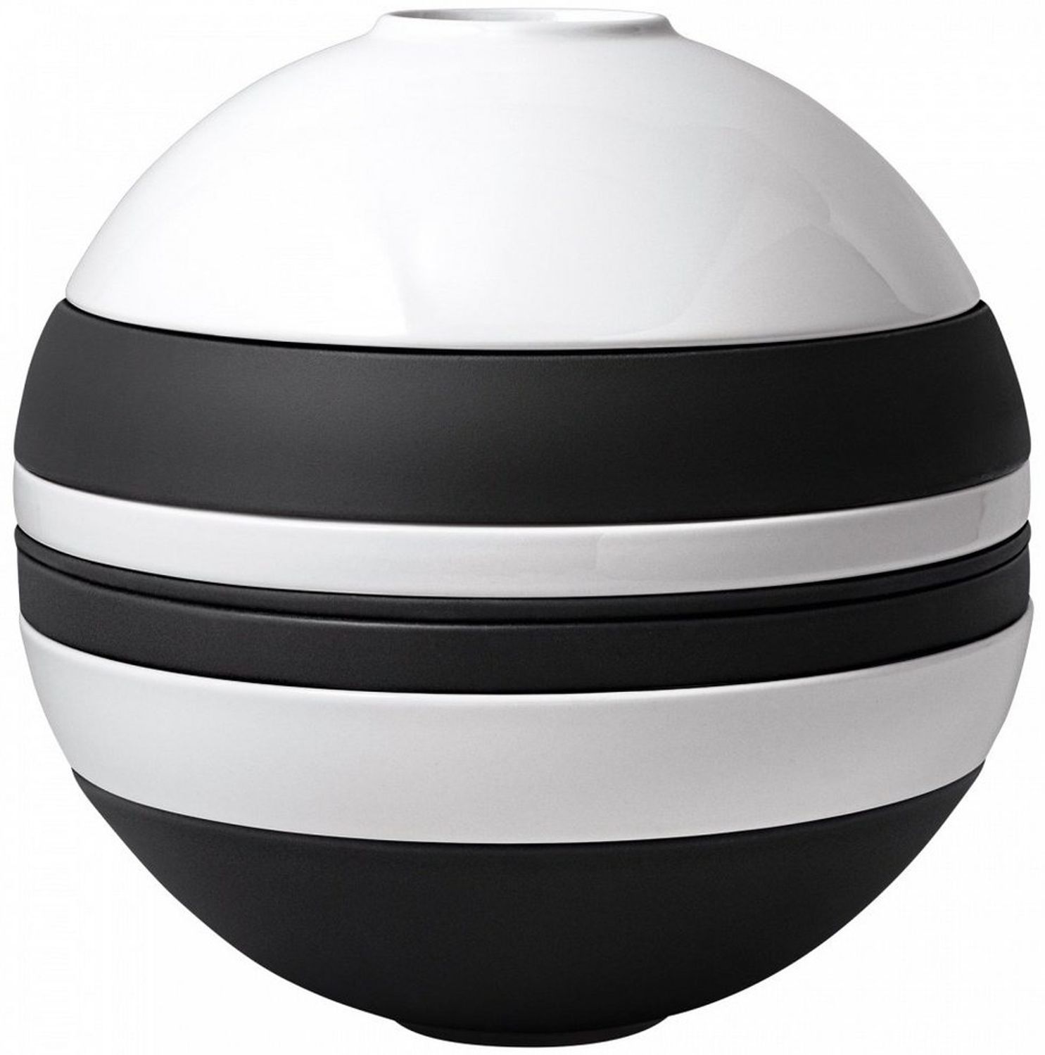 Villeroy und Boch La Boule Geschirrset 2 Personen Iconic black and white Bild 1