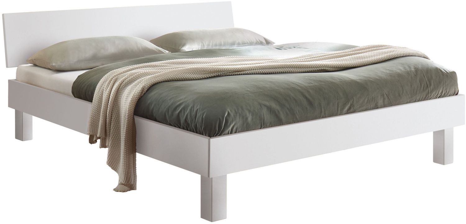 Hasena Trento Forti Massivholzbett 90x200 Buche weiss deckend, lackiert 20 Bild 1