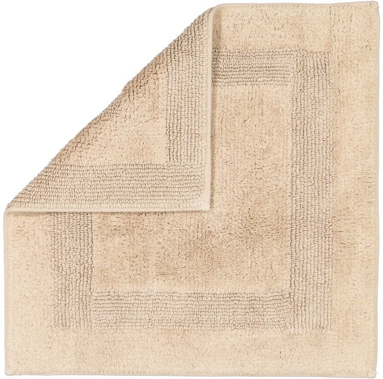 Cawö Wende-Badteppich Luxus Uni Sand (60x100 cm) 1000-60/100-375 Bild 1