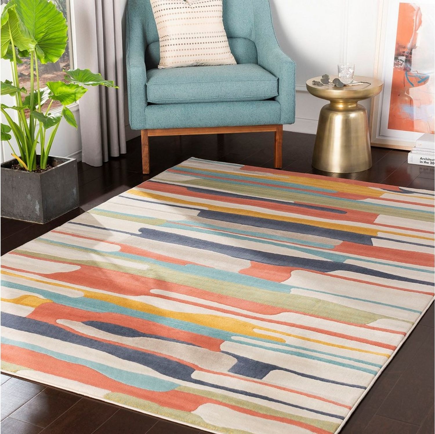 Livabliss Teppich HOUSTON, rechteckig, Höhe: 11 mm, Skandi Design, Modern Boho Kurzflor Wohnzimmerteppich, Schlafzimmer Bild 1