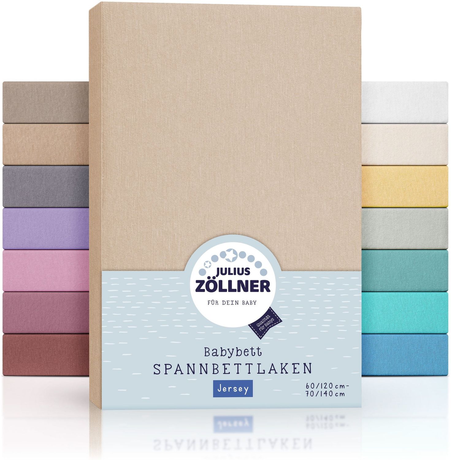 Julius Zöllner Spannbetttuch 70/140 Jersey sand Bild 1