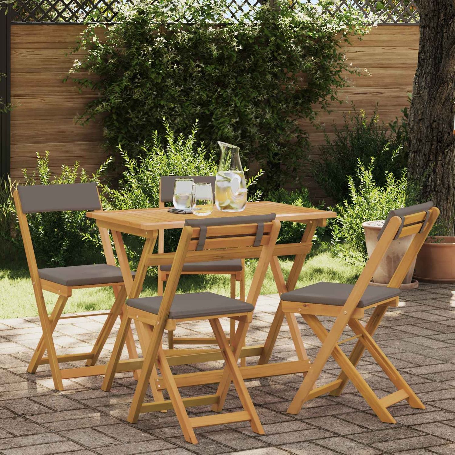 vidaXL Außen Bistro-Stühle 4 pcs Dunkelgrau 40 x 53 x 80 cm 42028098 Bild 1