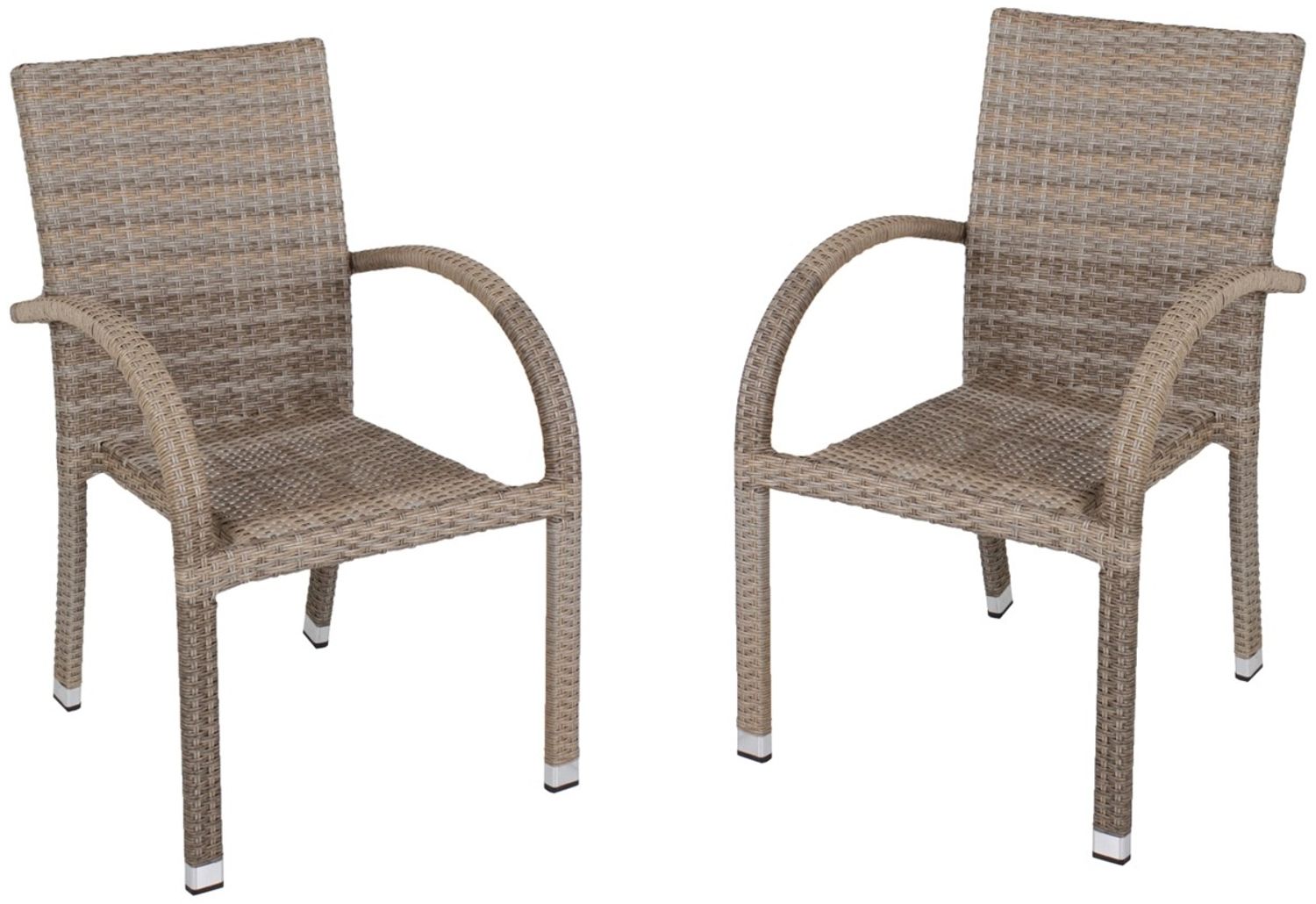 2er Set Stapelstuhl, sandfarbig, MODESTO Bild 1