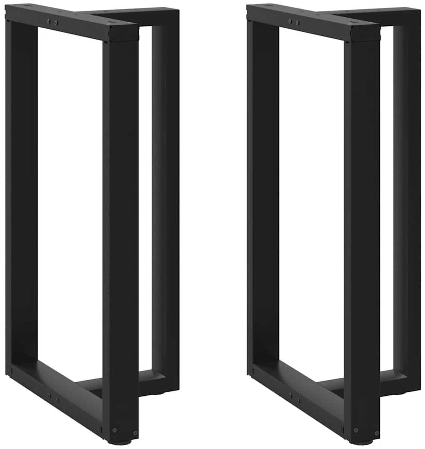 vidaXL Bartischbeine T-Form 2 Stk. Schwarz 60x35x(100-101) cm Stahl 4013092 Bild 1