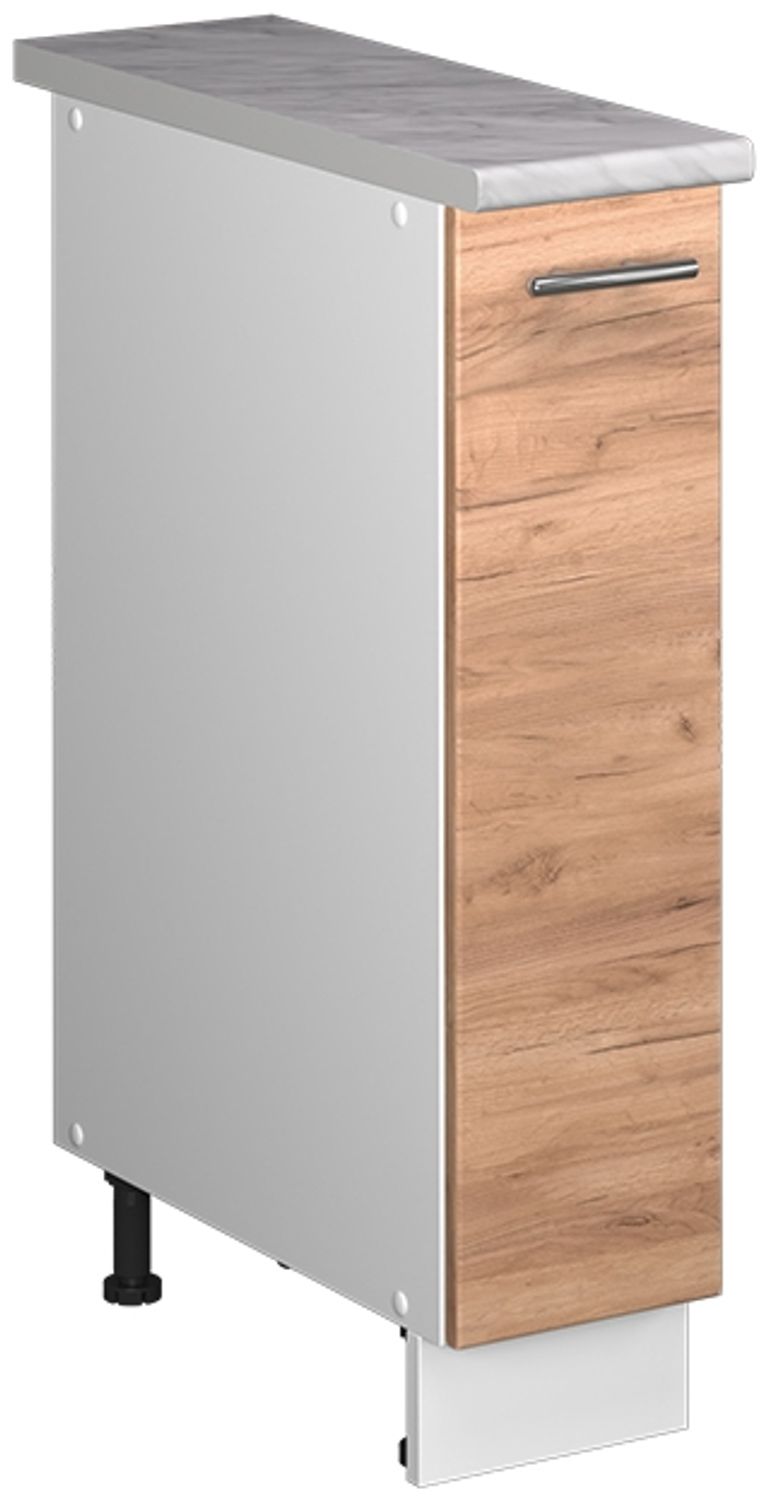 Apothekerschrank Fame-Line Goldkraft Eiche/Weiß 20 cm, AP Marmor Vicco Bild 1
