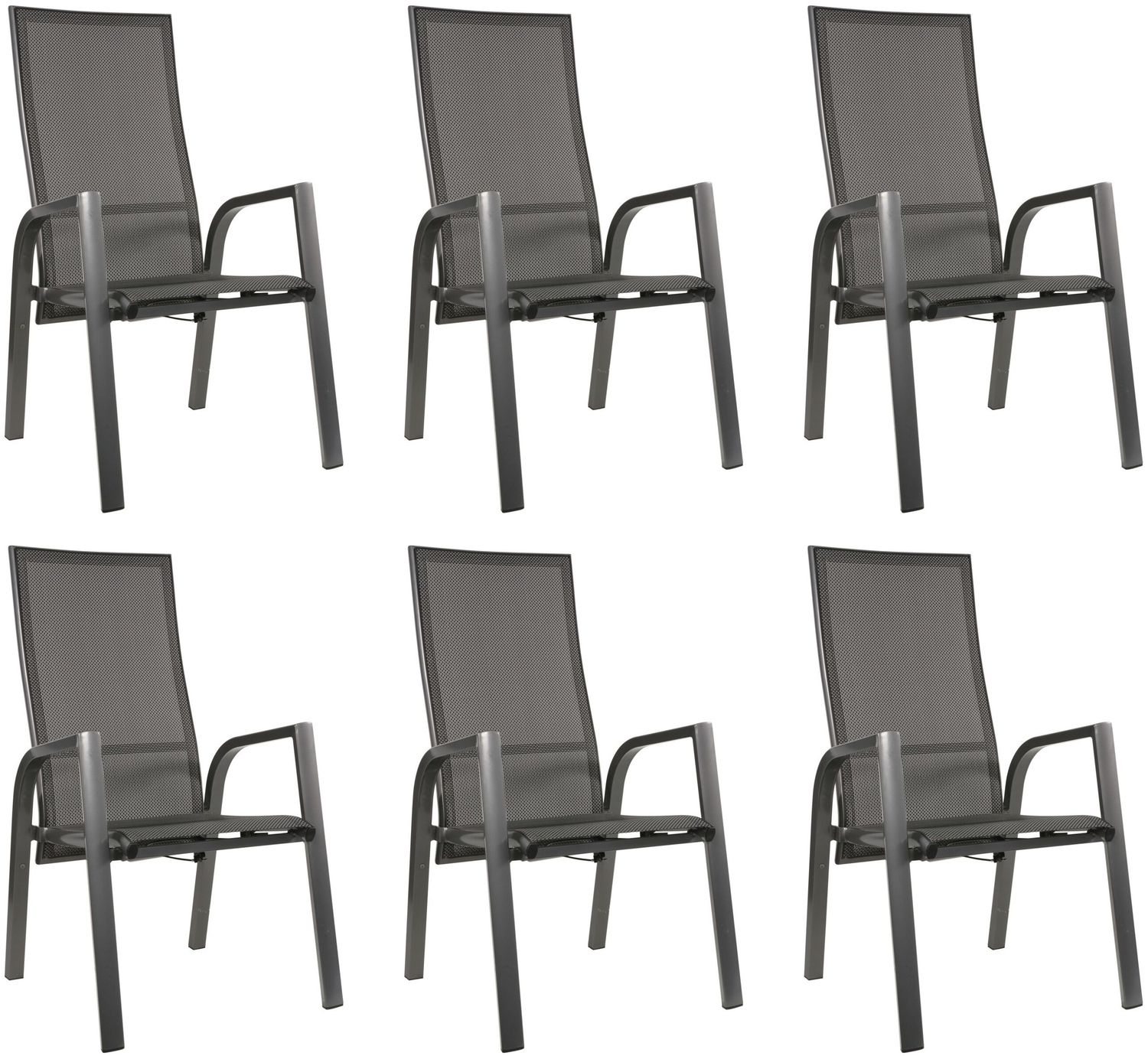 Gardissimo BERN Alu Diningsessel Stapelsessel Gartenstuhl verstellbar Bild 1
