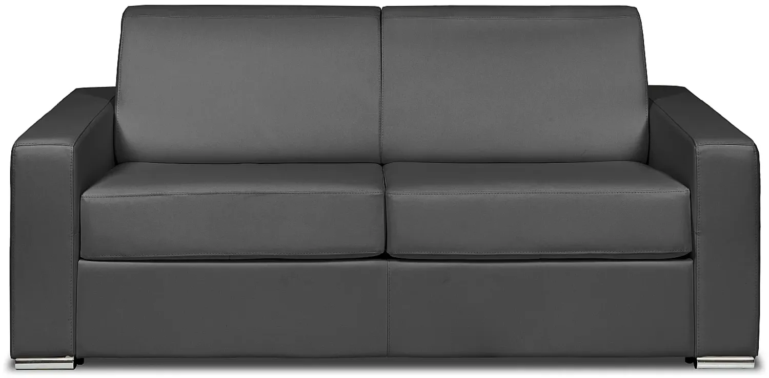 Vente-unique - CALITO Sofa Leder Grau - B 223 cm95 cm x H 85 cm x L 194 cm Bild 1