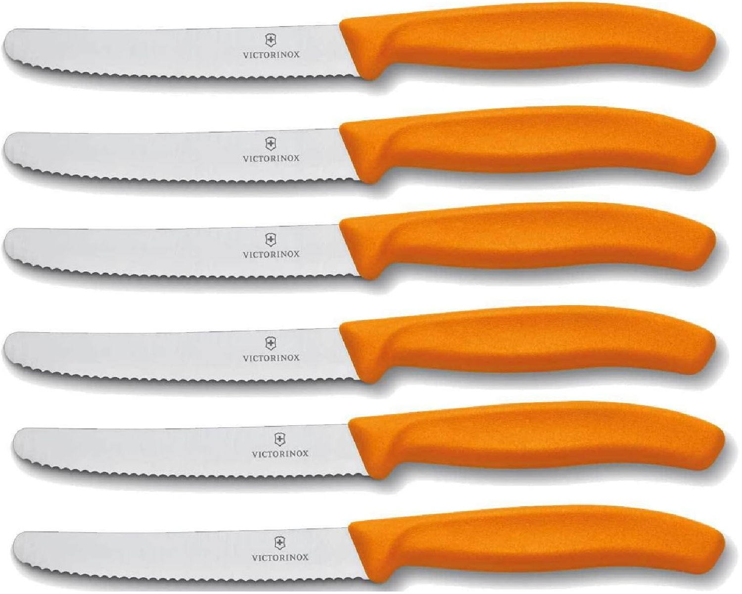 Victorinox 6 Stück Tafelmesser Swiss Classic Orange Tomatenmesser Küchenmesser Bild 1