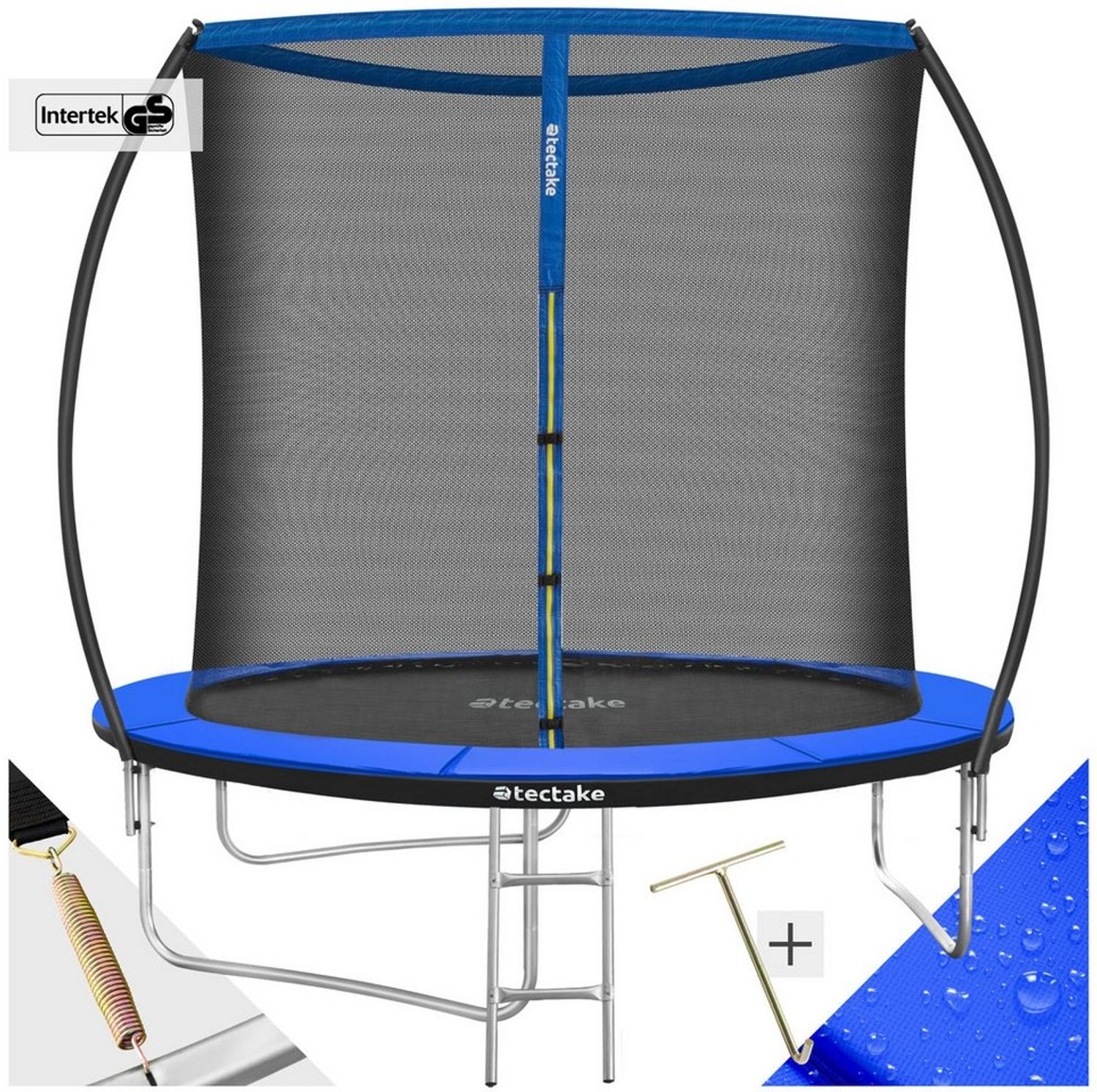 tectake Gartentrampolin Trampolin, Ø 244 cm, (Komplettset), Ø 244 cm, GS-zertifiziert Bild 1