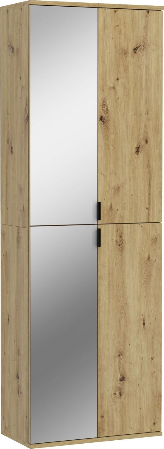 Garderobenschrank Set Projekt X - Artisan Eiche / Spiegelglas Bild 1