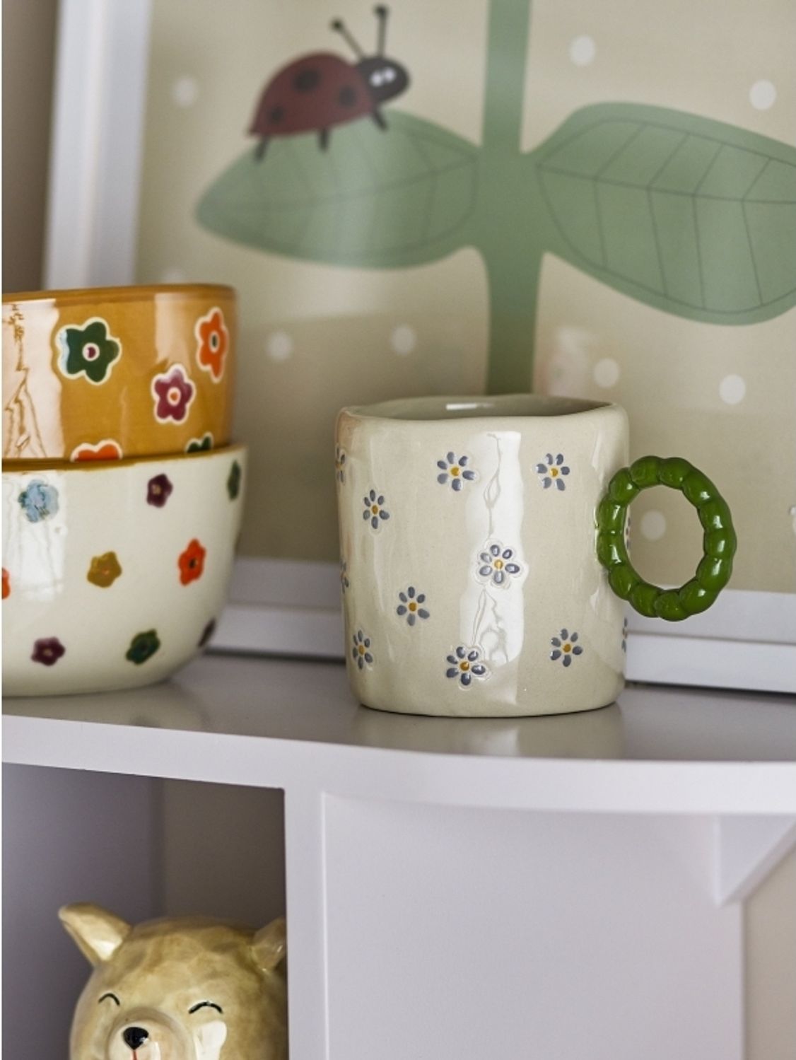 BLOOMINGVILLE MINI Dorthea Tasse Natur Steingut Bild 1