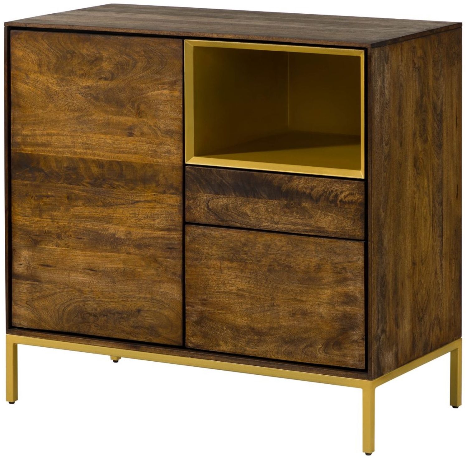 Kommode Mango 90x45x85 braun geölt CHICAGO #108 Bild 1