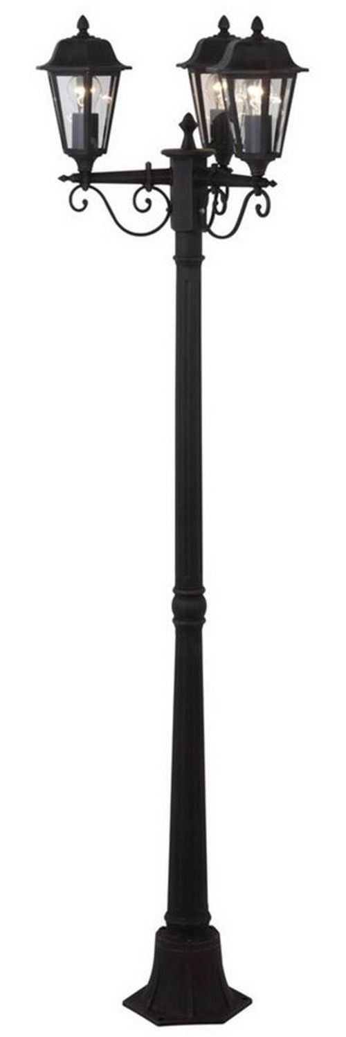 Lindby Außen-Stehlampe Lamina, Metall, Braun IP44, 3x60 W Bild 1