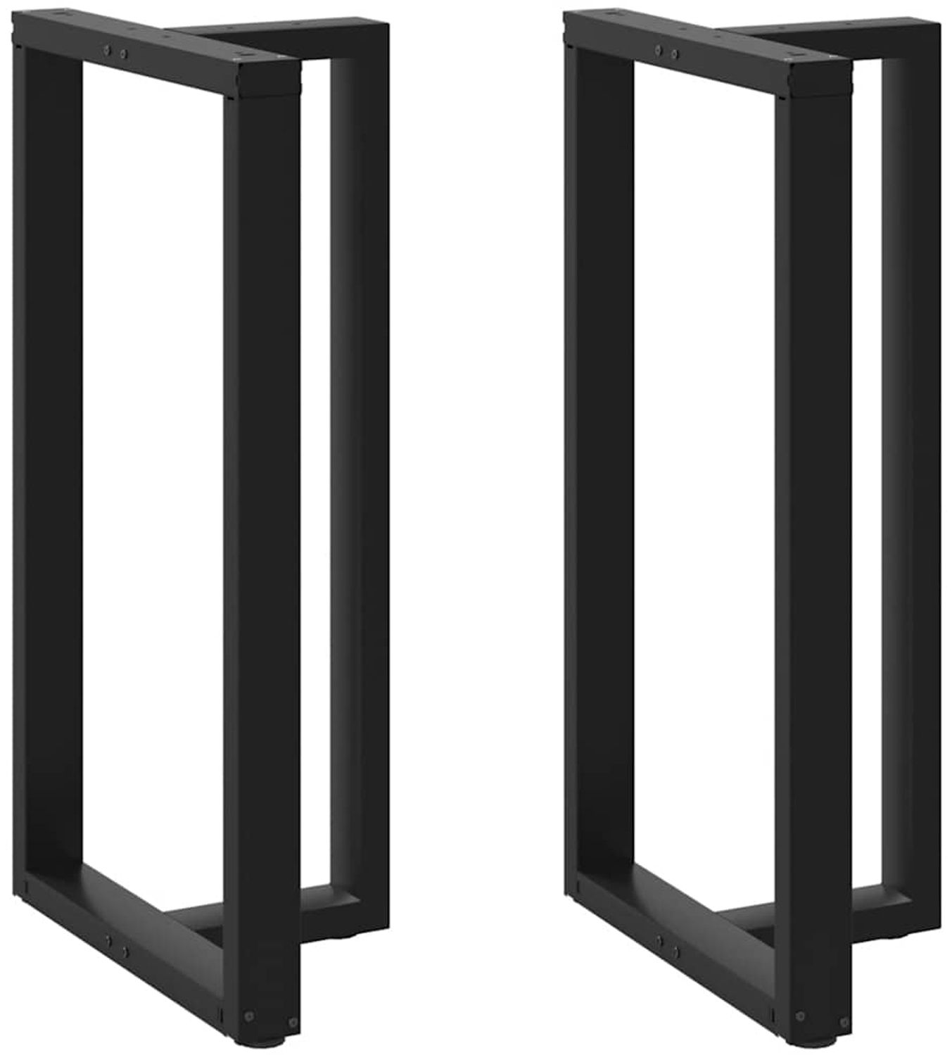 vidaXL Bartischbeine T-Form 2 Stk. Schwarz 60x35x(110-111) cm Stahl 4013104 Bild 1