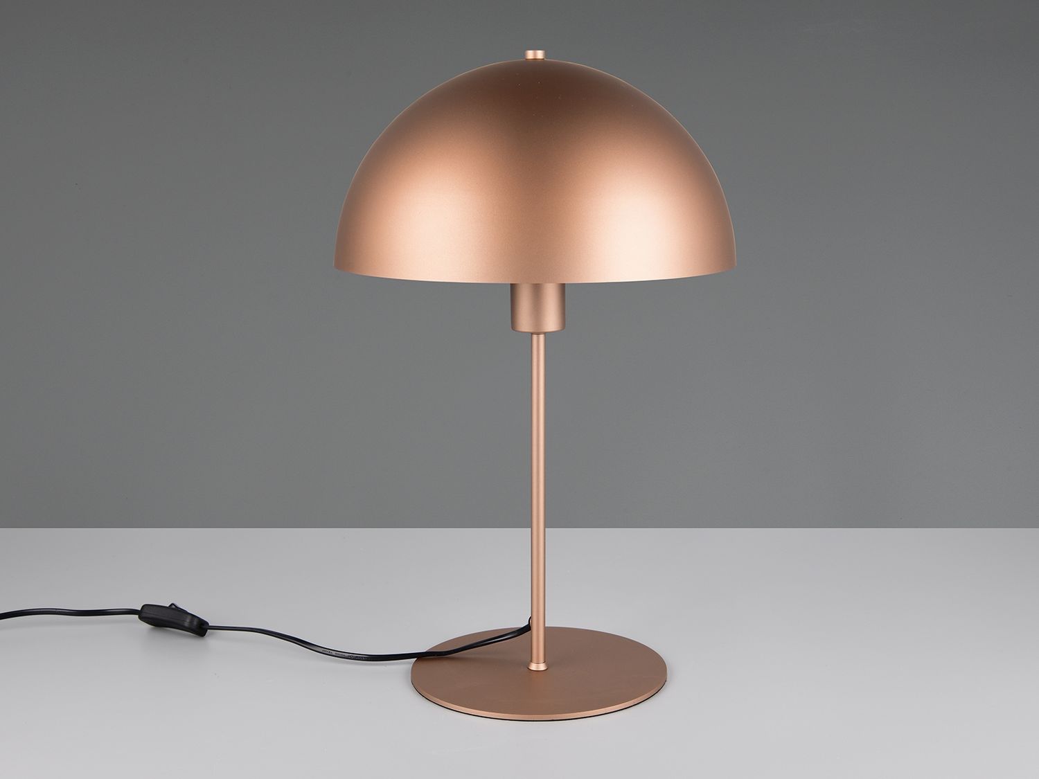 Große Tischleuchte NOLA aus Metall Coffee in Pilzform, Höhe 45cm Bild 1