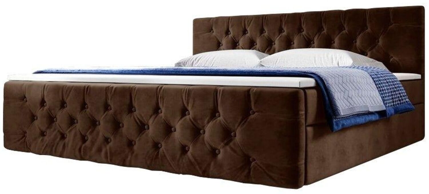 Boxspringbett Velutto mit Stauraum 120x200 Brown H3 (70-100kg) Bild 1