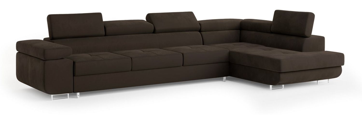Masseno Ecksofa VICENTE mit Schlaffunktion L-Form, Sofa mit Bettkasten Bild 1