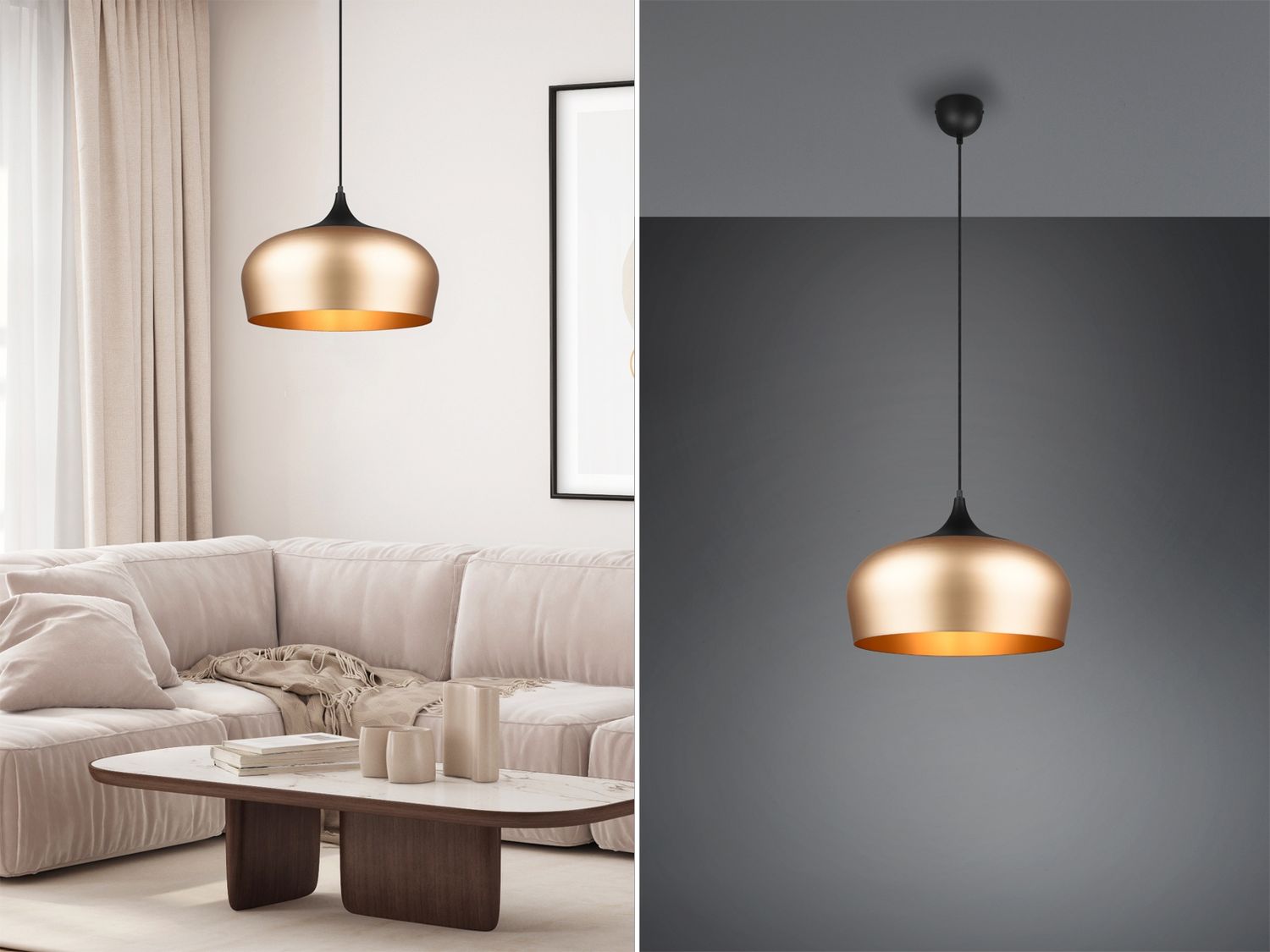 Pendelleuchte, CHIRON, E27/40W 1-flammig Ø 450, H 200, Pendel-L 1. 500 Bild 1