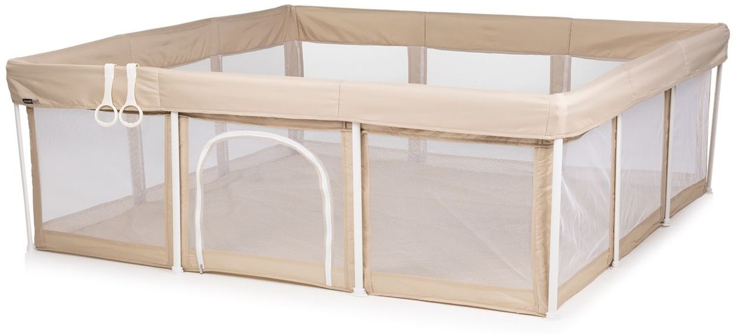 Chipolino Laufstall Easy Set Spielmatte 180 x 180 cm Aufbewahrungstasche weich beige Bild 1