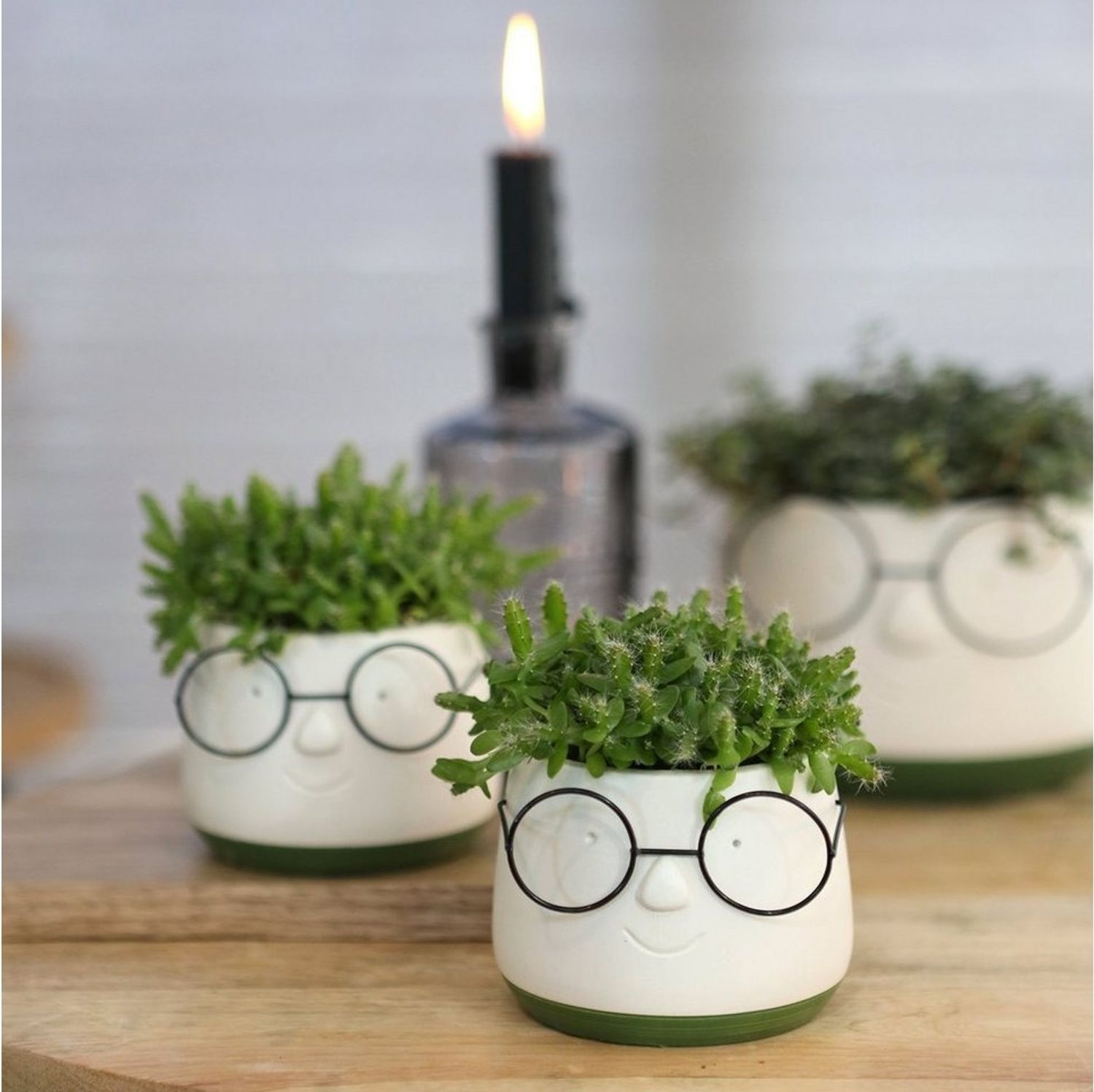 Annastore Übertopf Blumenübertöpfe in witzigem Design (Übertöpfe für Zimmerpflanzen), Blumentöpfe - Übertöpfe aus Keramik - Lustige Blumentöpfe Bild 1