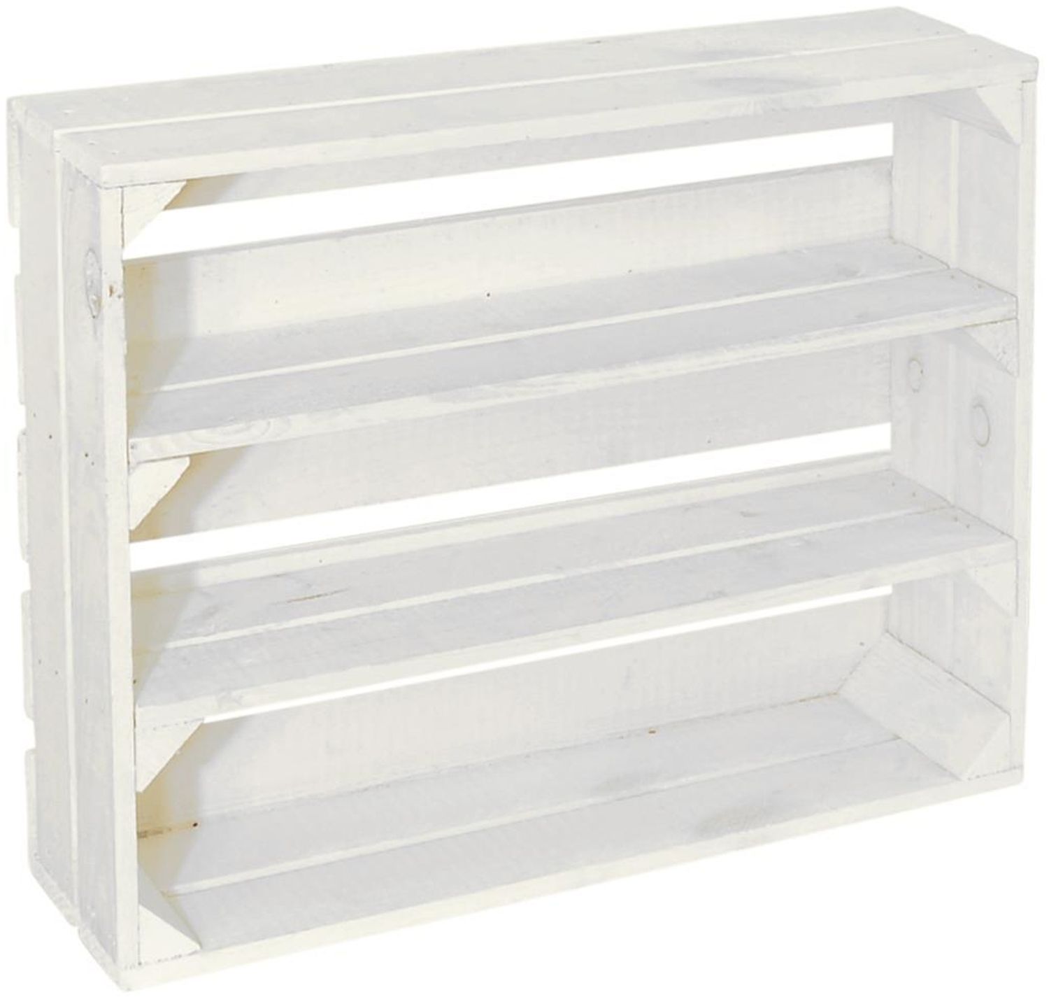 CHICCIE Holzkiste Holzregal 50x40x15cm - weiß 2x langes Regal (1 St) Bild 1