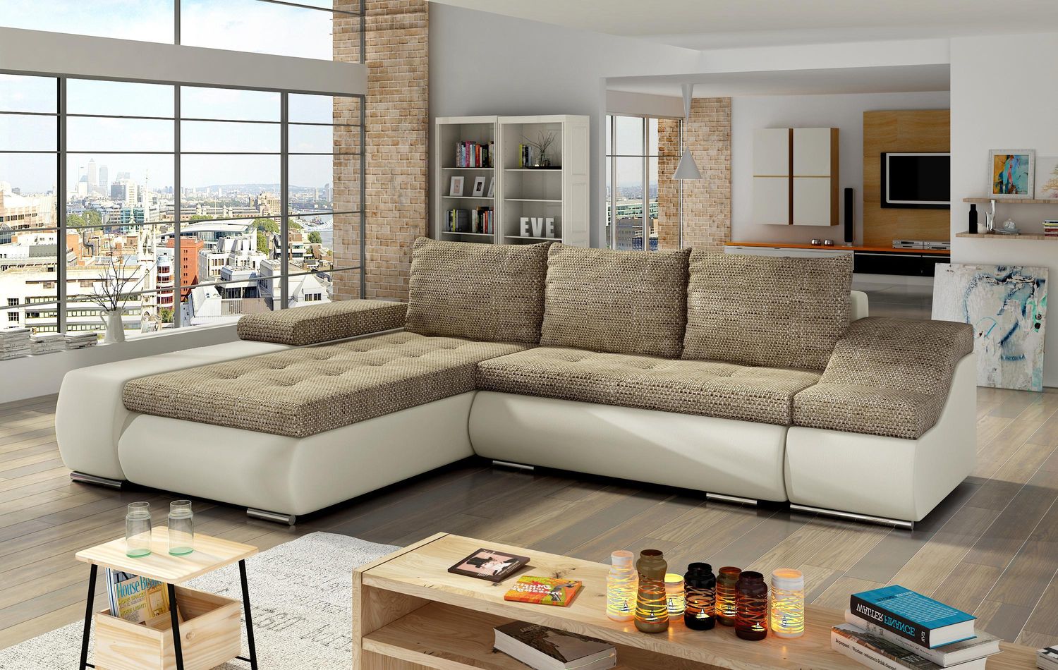 Wohnideebilder Ontario Beige Ecksofas & Eckcouches Ot05 Bild 1