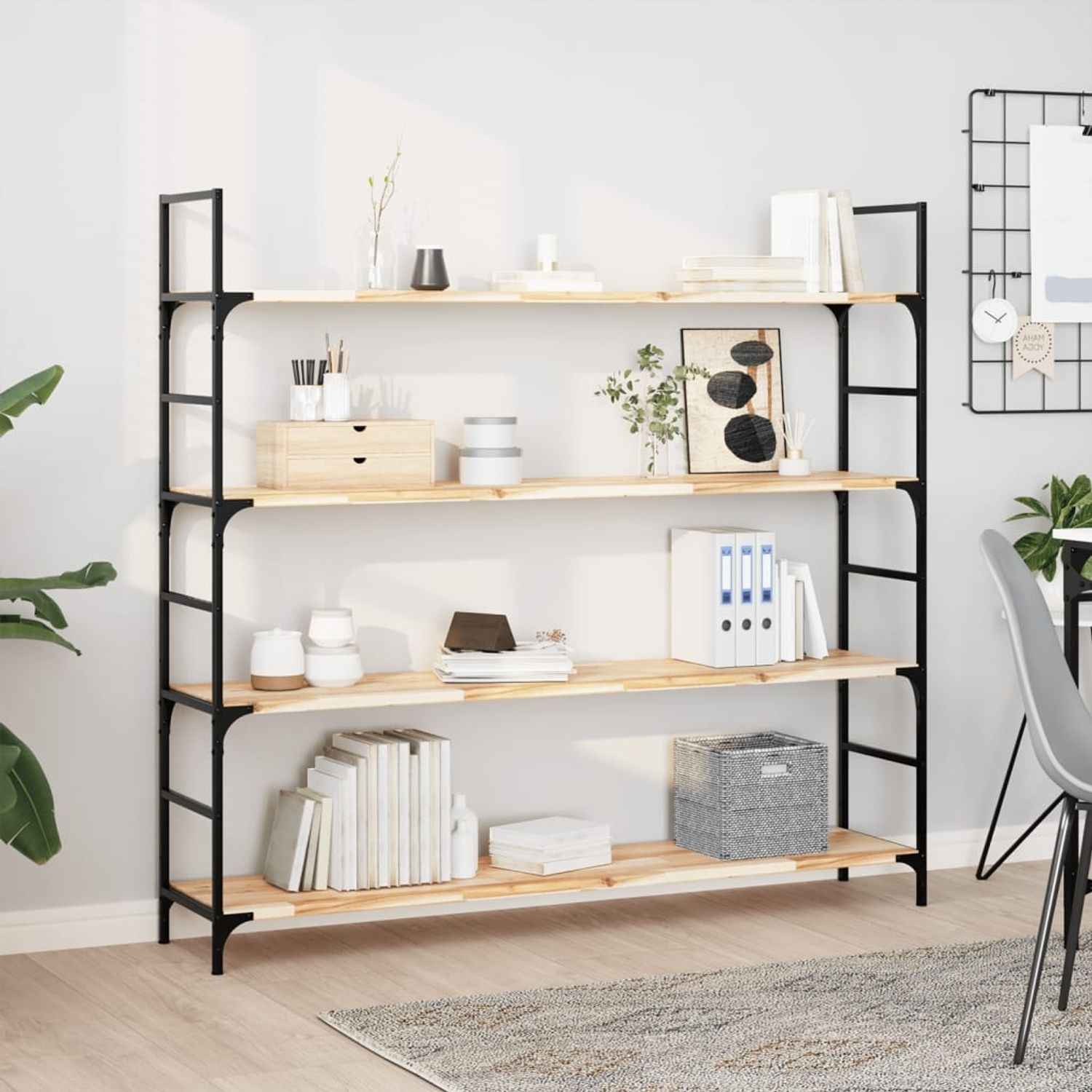vidaXL Schweberegale 3 Stk. 160x30x2 cm Massivholz Akazie Unbehandelt 3279389 Bild 1