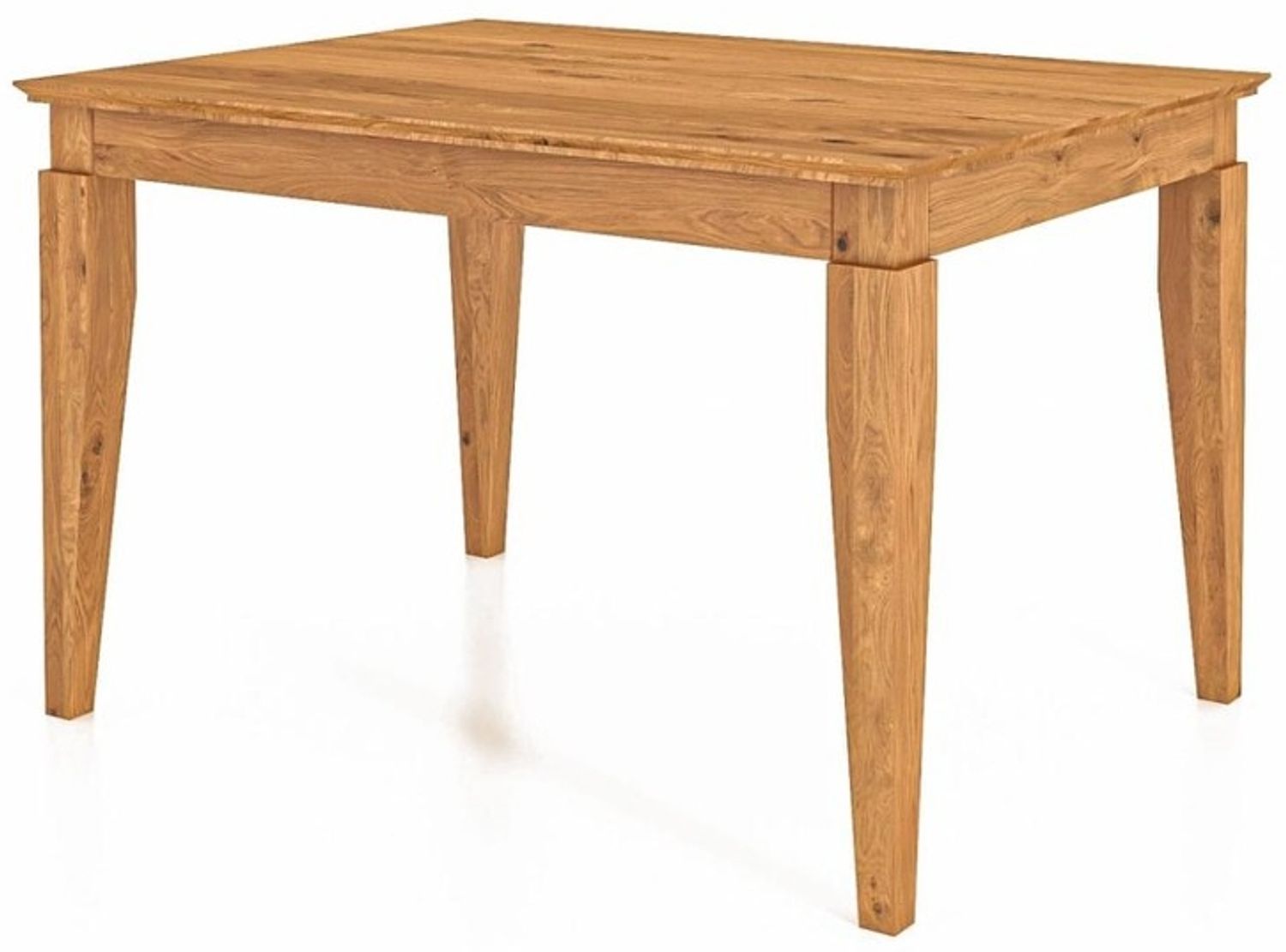 Esstisch Sydo aus Wildeiche massiv 80x130x77 cm mit Holzbeinen Bild 1
