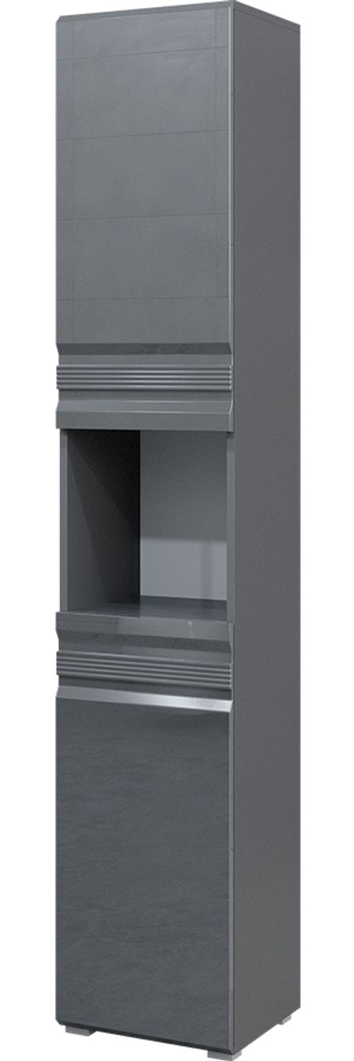 Badschrank Fredd Anthrazit Hochglanz 36.4 x 190.5 cm Vicco Bild 1