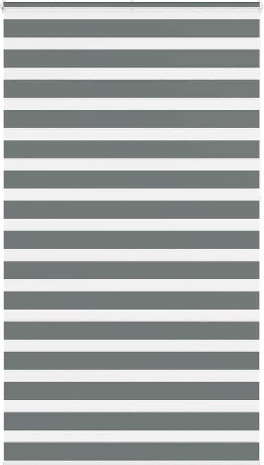 vidaXL Doppelrollo Dunkelgrau 135x230 cm Stoffbreite 130,9 cm Polyester 4014190 Bild 1