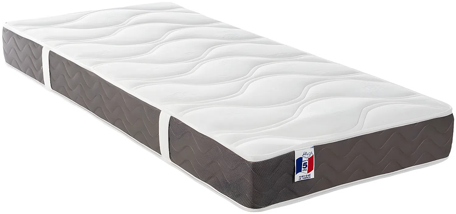 Vente-unique - VICTOIRE Matratze Stoff Weiß - B 70 cm x H 18 cm x L 190 cm Bild 1
