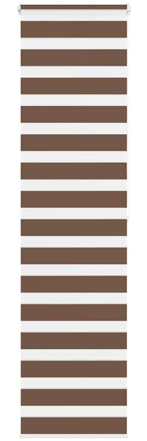 vidaXL Doppelrollo Braun 55x200 cm Stoffbreite 50,9 cm Polyester 4014356 Bild 1