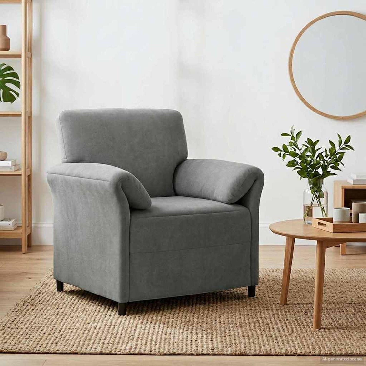 vidaXL 1-Sitzer Sofa Dunkelgrau 88 x 83 x 95 cm Samt 42033926 Bild 1