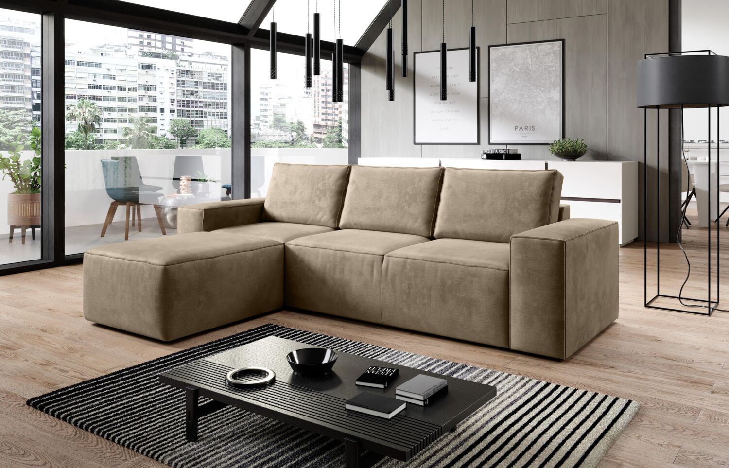Wohnideebilder Silla Hellbraun Ecksofas & Eckcouches CO-SILL-LT-20NU Bild 1