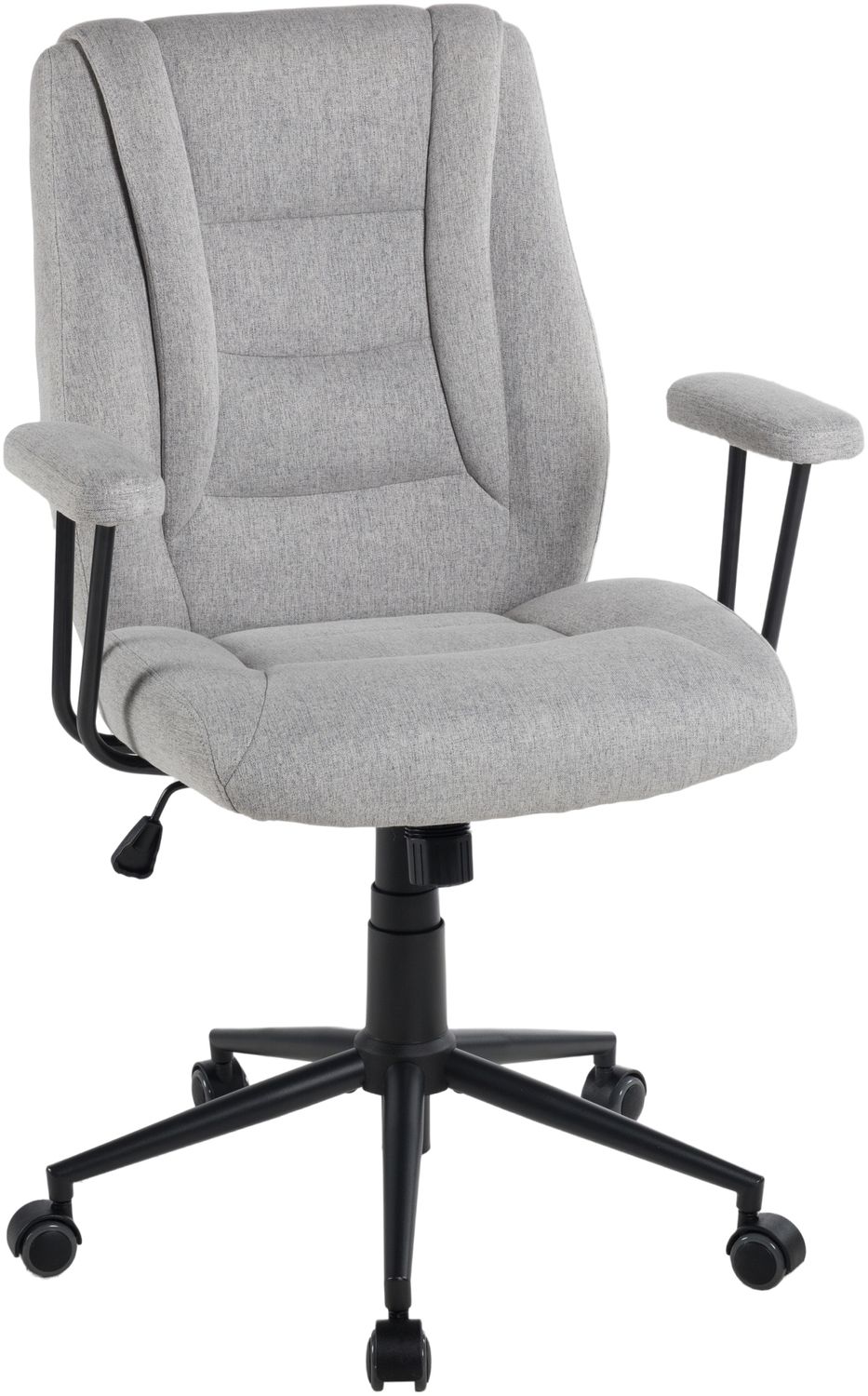 Bürostuhl >Caspar< ergonomisch, hellgrau, Webstoff - 64x96x64cm (BxHxT) Bild 1