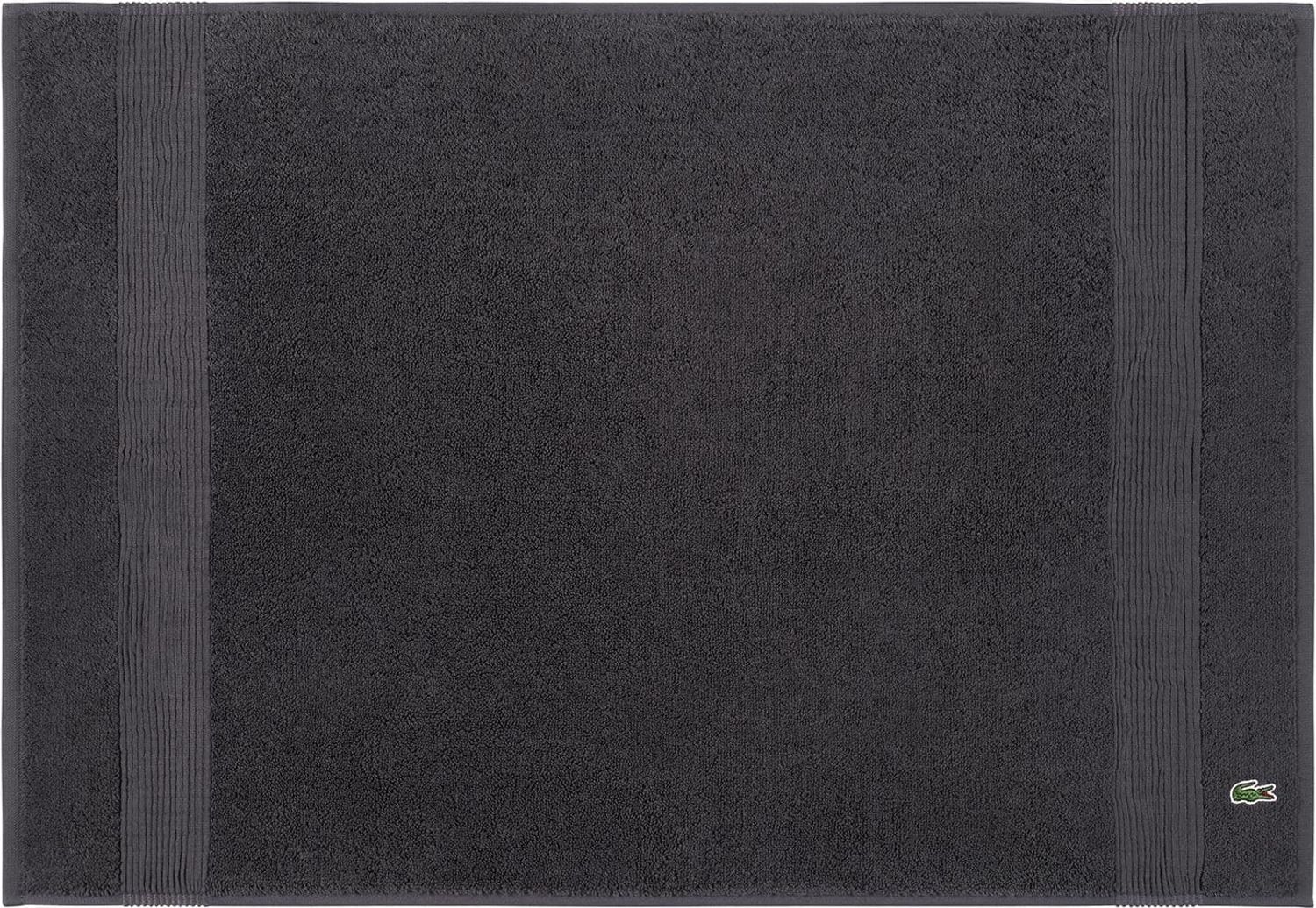 LACOSTE Badematte - LLECROCO, Badvorleger, Bio-Baumwolle Dunkelgrau 50x70 cm Bild 1