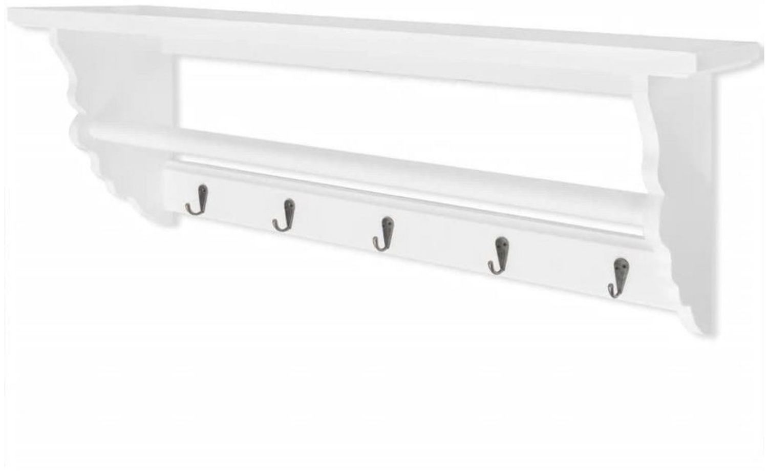 tinkaro Wandgarderobe ASKIN Holz Flur-Garderobe Weiß Bild 1